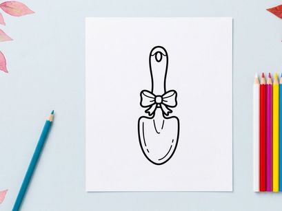 Caramelos dibujados a mano con moño. Ilustración de pala de truco o trato espeluznante para detalles de fiesta y repostería.