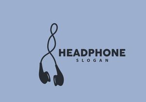 Headset Logo Design Simple Headset Gamer Illustration Template