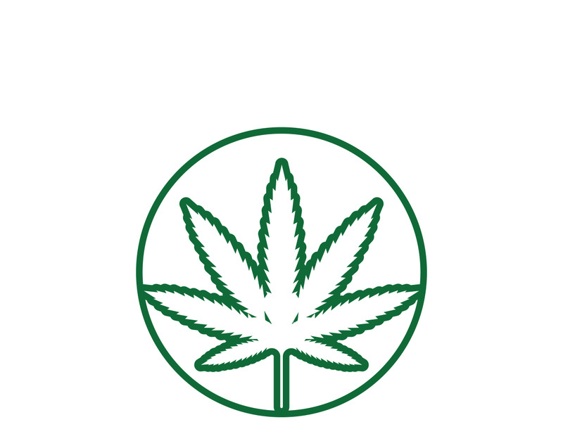 Canabis leaf logo and symbol vector