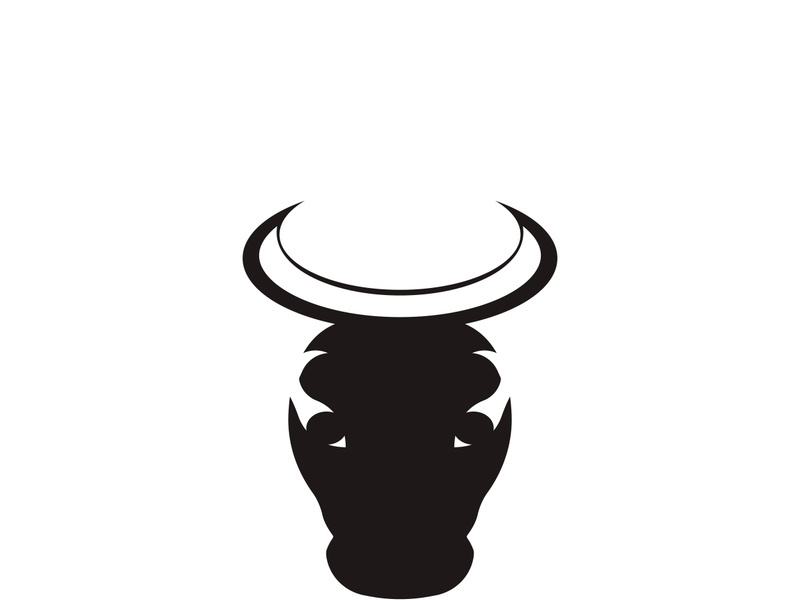 Bull head logo vector icon design illustration
