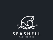 Seashell Logo. Ocean Animals premium quality graphic outline symbols collection