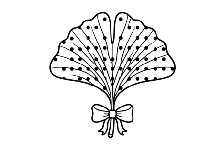 Leque decorativo com laço. Acessório artesanal elegante para eventos e decoração.