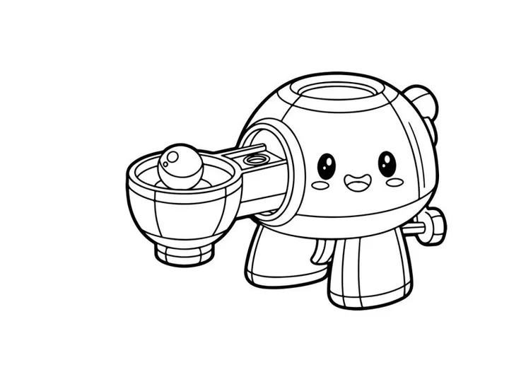 Cute robot washing hands soap hygiene vector illustration