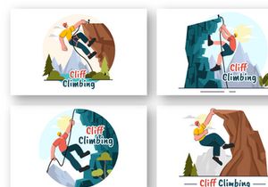 9 Cliff Climbing Illustration