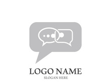 Speech bubble icon logo template vector illustration