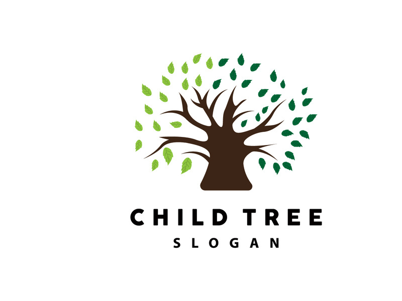 Tree Logo, Life Balance Education Vector