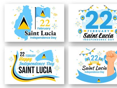 13 Saint Lucia Independence Day Illustration