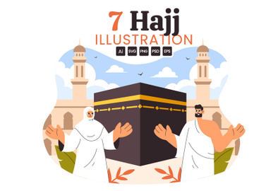 7 Hajj or Umrah Mabroor Illustration preview picture