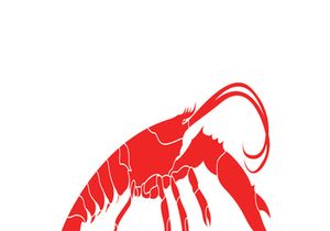 Lobster logo design template vector