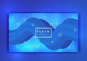 Modern Abstract Blue Lighting Fluid Background Template