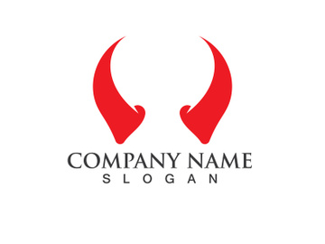 Devil horn vector icon logo design illustration template preview picture