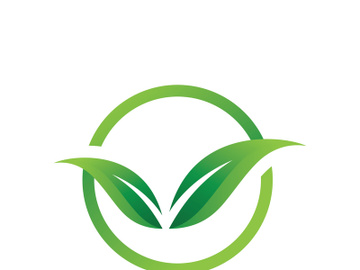 Green leaf logo design template modern leaf logo vector preview picture