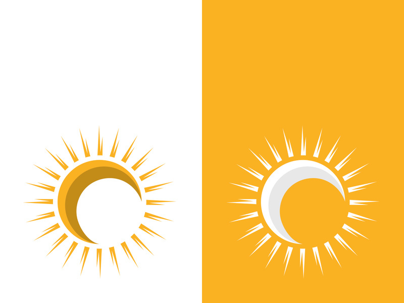 Sun vector illustration icon logo template design