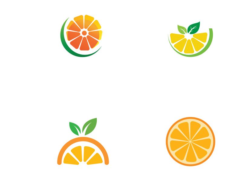Orange logo design Vector icon illustration design