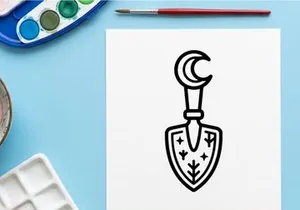 Halloween shield emblem with spooky skull and crossed swords. Gothic fantasy crest icon for dark celebration and horror-themed designs.