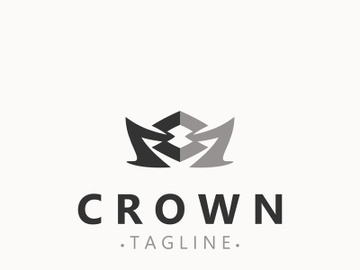 Premium style crown logo vintage abstract symbol. Royal king icon. Modern luxury brand element sign. Vector illustration preview picture