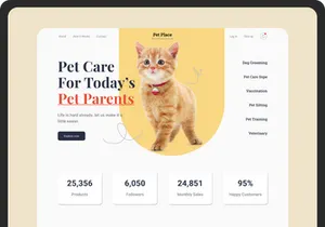 Pet Place - Pet Care Website Landing Page 3