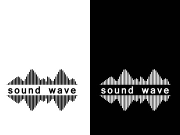 Sound waves logo background modern music vector image preview picture