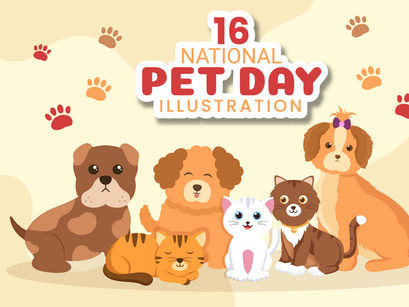 16 National Pet Day Illustration