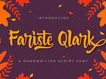 Fariste Qlark - Handwritten Font preview picture