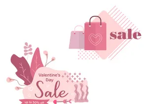 Valentine's Day Sale Editable Vector Scene Creator