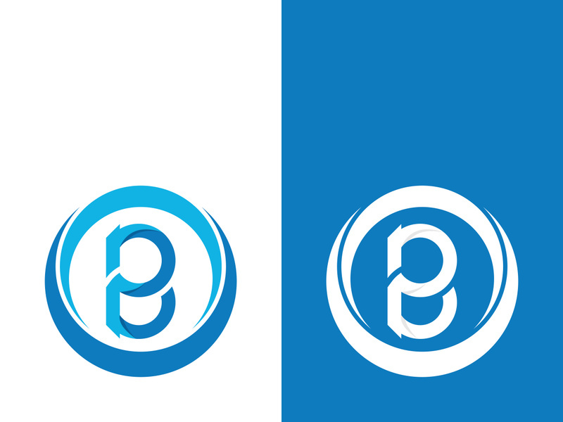B letter logo template vector illustration