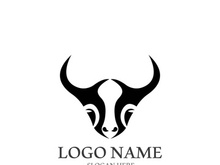Bull head logo vector icon design illustration