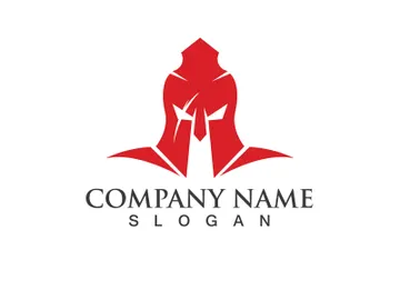 Spartan gladiator helmet logo vector preview picture