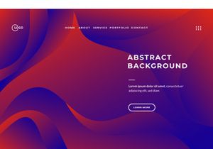 Red Gradient Abstract Background Colorful Waves