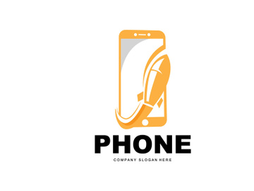 Smartphone Logo, Communication Electronics Vector, Modern Phone Design, For Company Brand Symbol preview picture