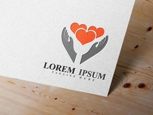 Hand care Love Logo vector