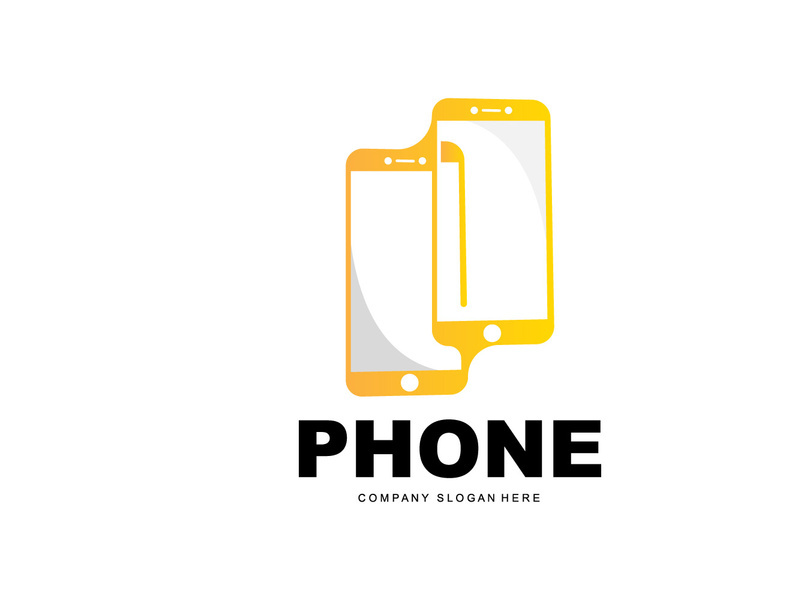 Smartphone Logo, Communication Electronics Vector, Modern Phone Design, For Company Brand Symbol