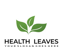 Green leaf logo design vector illustration