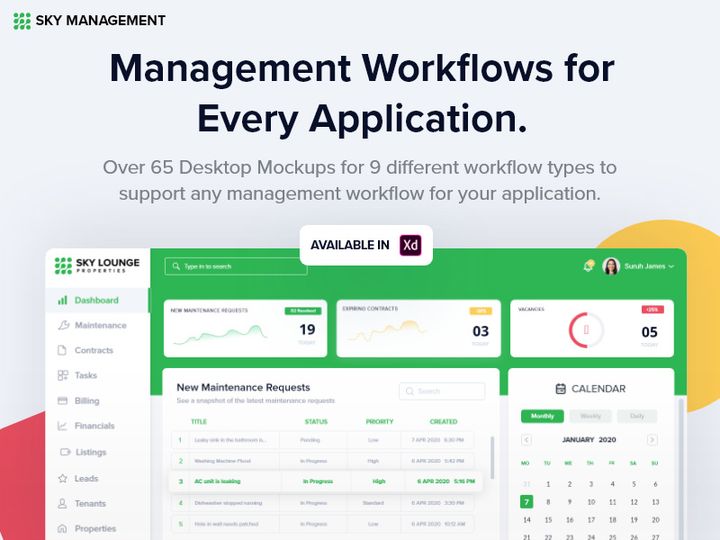 Sky Management Web UI Kit preview picture