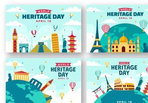 12 World Heritage Day Illustration