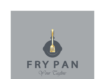 frying pan and spatula logo, kitchen cooking equipment, for business, company, restaurant preview picture