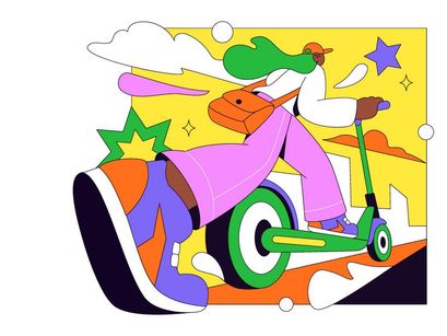 4 Scooter Vector Illustration