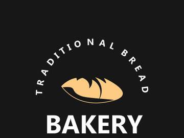 Bread Vintage style Logo Design Vector, label product Bake shop Homemade template preview picture