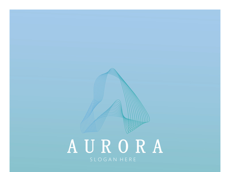 aurora logo design icon illustration vector template