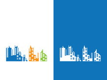 Modern city skyline icon silhouette vector illustration design