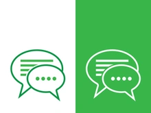 Speech bubble icon logo template vector illustration