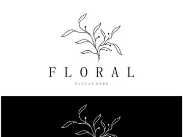 Elegant floral and leaf frame. Delicate botanical vector illustration for labels, spas, corporate identity, and wedding invitations preview picture