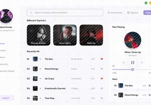 Music App Dashboard Design