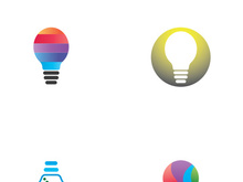 Lamp logo design with creative idea