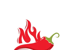 Red hot natural chili icon vector illustration