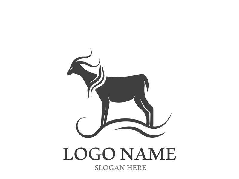 Goat logo template vector icon illustration design