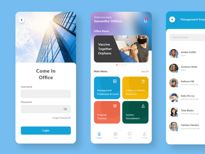 HR Smart Solutions Mobile App UI Kit