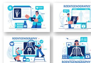 18 Roentgenography Vector Illustration