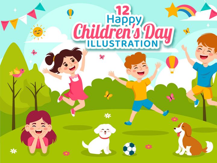 12 Happy Children Day Illustration