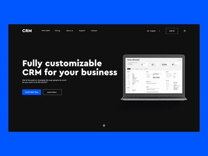Homepage Template Design for SaaS bussines